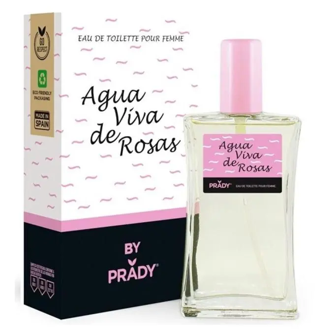Prady Parfums - Agua viva de Rosas - Colonias Prady de 90 ml - Olor Intenso Duradero - Fragancias Frescas - Eau de Toilette para Mujer - 1