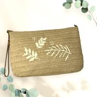Bolso bandolera de paja MEJORADA trenzado con forros y asa de mano,bandolera de ratan tejido a mano,tamaño 30*20cm - details 4