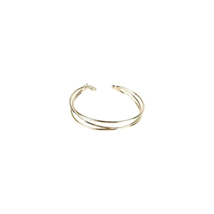 LOLA CASADEMUNT Brazalete Ondas Dorado - Joya Metallita Logotipada - Alta Calidad y Durabilidad - 1
