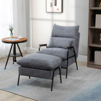 Taburete Reclinable Silla TV Respaldo Ajustable Silla Otomano - details 0