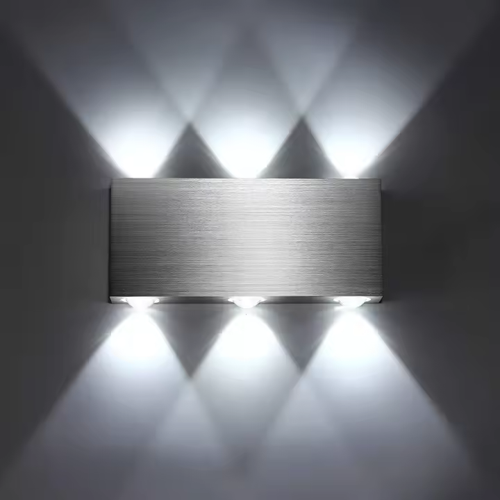 SOMY Aplique LED 18W Lámpara de pared moderna para interiores Cuadrado Arriba Abajo Iluminación de aluminio Luz decorativa para dormitorio Oficina Cama Pasillo Sala de estar Hotel Bar Blanco frío [Clase energética A++] Aplique exterior - 1