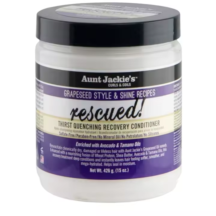 Aunt Jackie’s Grapeseed Rescued Conditioner 426g – Acondicionador Hidratación Recuperación Cabello Rizado Seco aunt jackie, from line aunt jackies curls & coils - 1