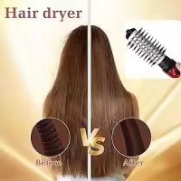 2-in-1 Hot Air Styler And Rotating Hair Dryer For Dry Hair, -Cepillo de aire caliente estilizador y secador, cepillo giratorio para salón de belleza en casa, peine giratorio eléctrico 2 en 1 para cabello rizado elegante y vibrante - details 1