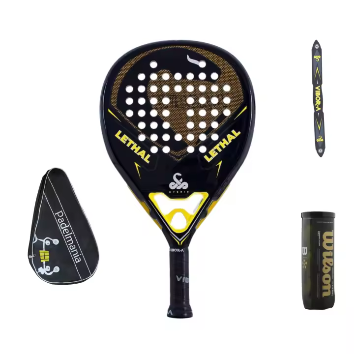 Pala de Pádel Vibor-a Lethal Hybrid + Funda Pádel Manía + Bote de Pelotas Wilson Premier - 1