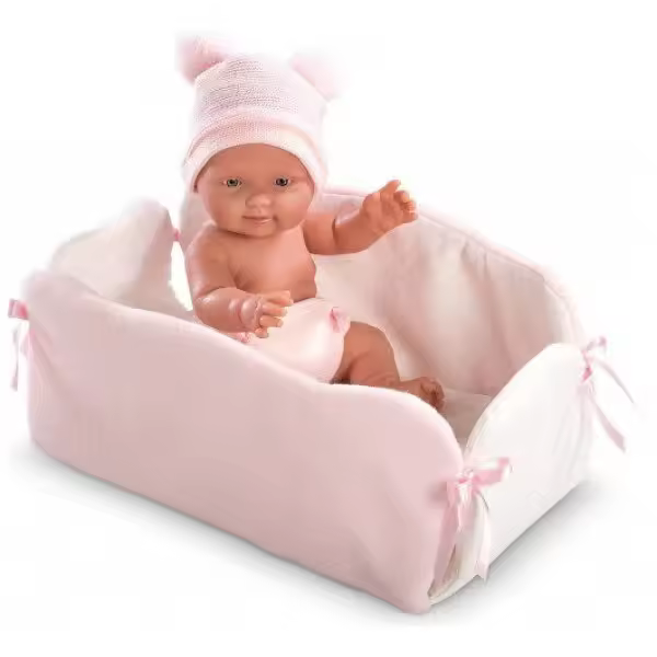 Llorens - Muñeca bebé de 27 cms. con cunita ref.26268  (27 cm) - 1