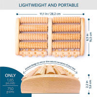 Rodillo De Masaje Para Pies De Madera Estimulador De Acupuntos Alivio Del Dolor De Fascitis Plantar Relajación Muscular De Los Pies Herramienta Manual Sin Químicos De Alta Importancia - details 8