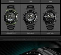Reloj De Pulsera Deportivo De Moda Para Hombre SKMEI 1370 Lujo Acero Inoxidable Resistente Al Agua Cronógrafo Dual Pantalla LED Y Analógica - details 4