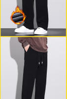 Pantalones De Corduroy De Piel Para Hombre Invierno Estilo Coreano Cálidos Y Suaves Pantalones Cargo Rectos De Moda Casual - details 8