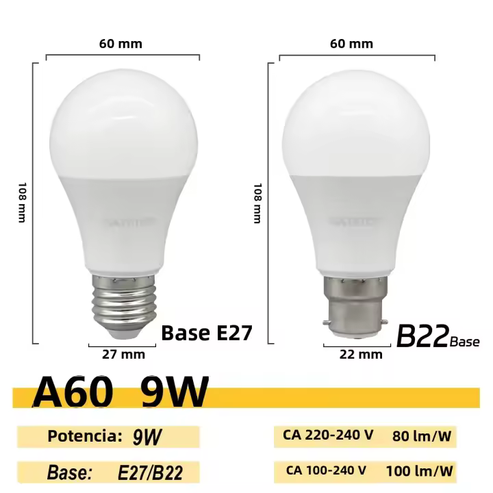 5PCS Bombillas LED De Alta Calidad E27 B22 15W 18W 20W 24W Lámparas AC220V 230V 110V Para Iluminación Doméstica Y Dirección - 1