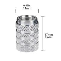 4pcs Cubiertas De Válvula De Neumático Universal Para Coche Accesorios De Coche Aluminio Resistente a La Polvo Capa De Válvula De Rueda - details 2