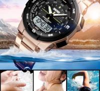 Reloj De Pulsera Deportivo De Moda Para Hombre SKMEI 1370 Lujo Acero Inoxidable Resistente Al Agua Cronógrafo Dual Pantalla LED Y Analógica - details 10