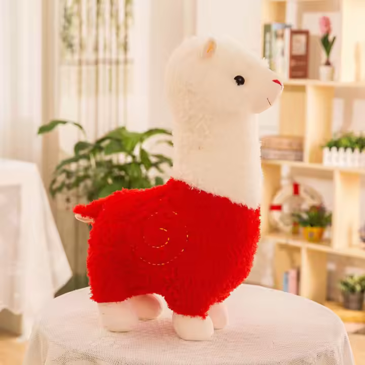 Muñeco De Peluche De Alpaca Lindo En 6 Colores Animal Kawaii Para Decoración De Hogar Y Juguete Para Niños Regalo De Cumpleaños Suave Y Cálido - 1