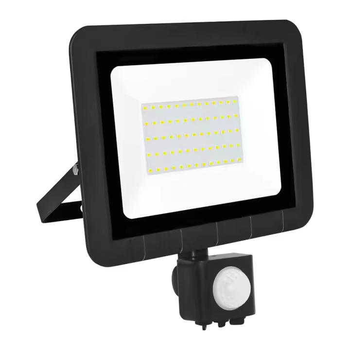 MARCA MATEL - Proyector LED Sensor Plano Negro 50W Luz Fría AHORRO ENERGÍA - 1