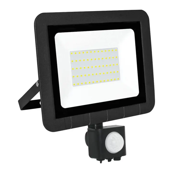 MARCA MATEL - Proyector LED Sensor Plano Negro 50W Luz Fría AHORRO ENERGÍA - 1