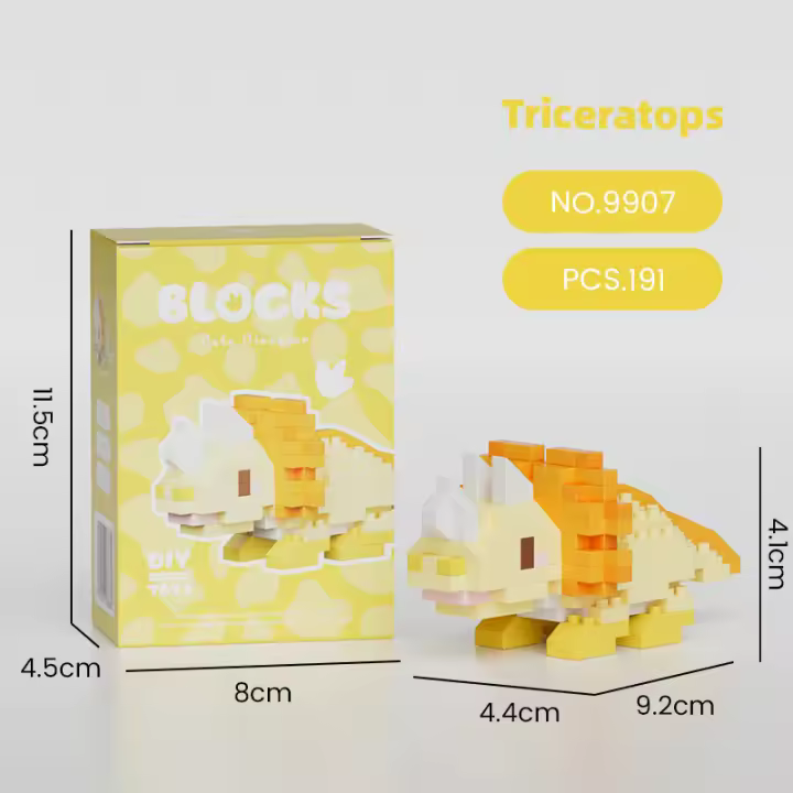 Bloques De Construcción Micro-Partículas DIY Juguete Creativo De Tiempo Libre Dinosaurio Pequeño Ornaments Animal Bloques De Construcción Unisex - 1