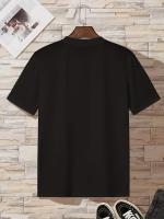 Camiseta De Verano Para Hombre Talla Grande 100% Algodón Estampado De Calavera Cuello Redondo Manga Corta Ajustada Top Casual - details 8