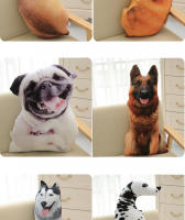 Cojín De Perro Divertido Y Realista 3D Curvado 50cm Relleno De Memoria Poliéster/Celulosa Decoración Para Sofá Juguete De Cabeza De Perro Para El Hogar - details 2