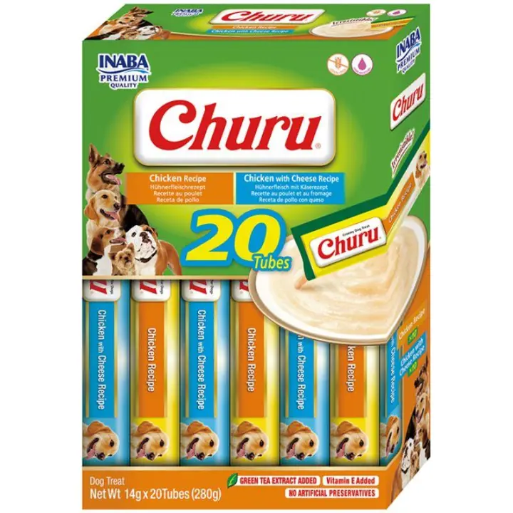 Inaba Churu Dog Variedades de Pollo Snacks para Perros (20 unidades x 14 gr) - 1