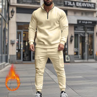 Conjunto Deportivo Casual Para Hombres Verano Otoño Invierno Con Cierre De Cremallera Y Veludo Tejido De Poliéster Talla S a XXXL - details 190