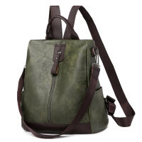 Mochila De Cuero Vintage Para Mujer 3 En 1 Antirrobo Capaz Para Niñas Adolescentes Bolsa Escolar De Viaje Mochila Feminina - details 18
