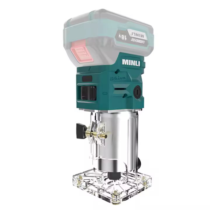 Máquina de recorte eléctrica de 6 velocidades, 800W, 33000rpm, fresado de carpintería, grabado a mano, enrutador de bordes de madera, recortadora, herramientas eléctricas para el hogar, bricolaje,Apto para baterías Makita - 1