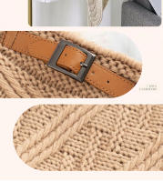 Bufanda De Tela Traidora Con Botones De Cuero Para Mujer Multifuncional Estilo Casual Adecuada Para Todas Las Estaciones - details 12