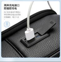 Mochila de cuero genuino para hombre, mochila de negocios para computadora, mochila de viaje de ocio de gran capacidad para estudiantes universitarios, estudiantes de secundaria y preparatoria. - details 9