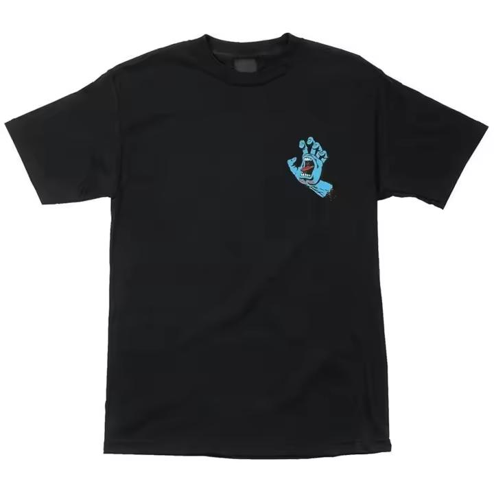 Camiseta de Manga Corta Santa Cruz The Screaming Hand para hombre en color negro - 1