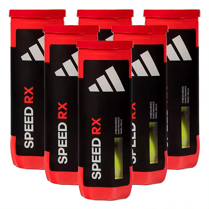 6 Botes Pelotas Adidas Speed Rx, Botes de 3 Bolas Profesionales de Gran Calidad, para un juego rápido. - 1