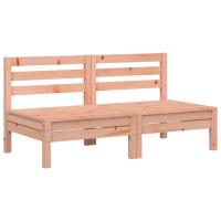 vidaXL Sofá de jardín sin reposabrazos 2 uds madera pino impregnada Marrón cera, Douglas natural, Impregnado natural Conjunto Terraza Muebles Jardín Exterior Juego de Muebles de jardín Mueble Jardín Exterior Muebles de Salon Exterior - details 1