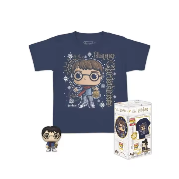 Funko Pocket Pop! & Tee Harry Potter - Holiday Harry - Camiseta de Algodón para Niños - 1