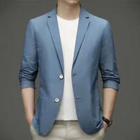 Traje De Hombre Gentleman Fashion Talla M-7XL Algodón De Alta Calidad Ropa De Trabajo Negocios Estilo Coreano Casual Blazer Dobles Botones - details 7