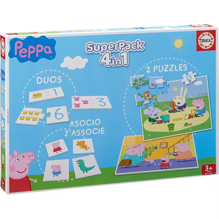 Juego de Mesa Educa Borras Peppa Pig Superpack - 1