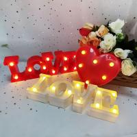 Luz De Noche LED En Forma De Corazón 1PC Decoración Romántica Para Bodas Propuestas Cumpleaños Fiestas Fotos Pilas Incluidas - details 0