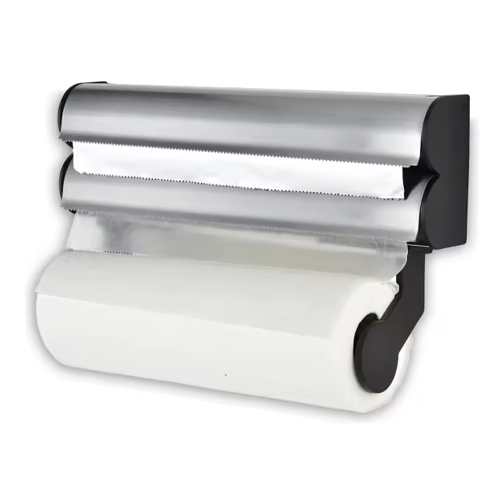 Confortime - Dispensador de Aluminio para Film y Papel, Resistente y Duradero - Diseño Elegante, Fácil de Limpiar y Rellenar - 1