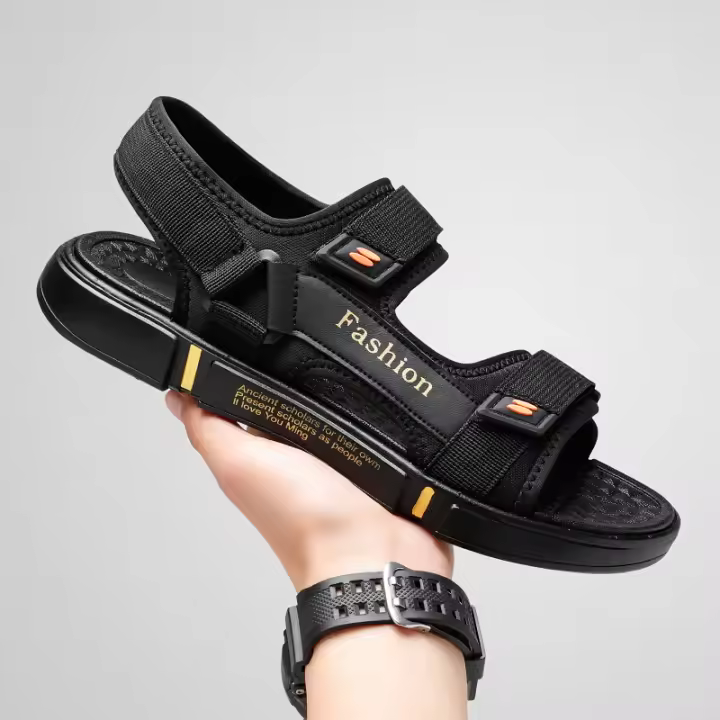 Sandalias Para Hombre Verano Comodidad Transpirable Zapatillas De Moda Antideslizantes Romanas De Calidad Buena Para Exteriores - 1