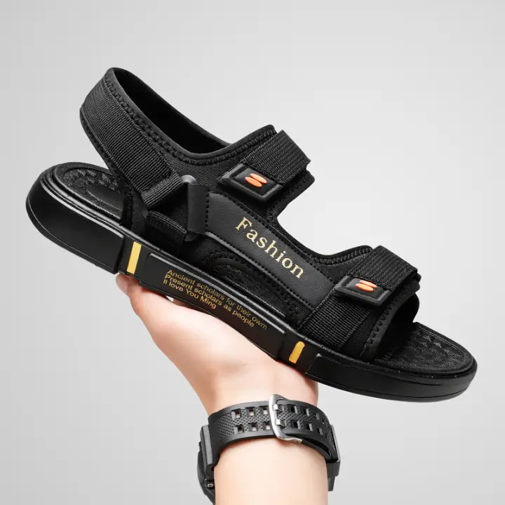 Sandalias Para Hombre Verano Comodidad Transpirable Zapatillas De Moda Antideslizantes Romanas De Calidad Buena Para Exteriores - 1