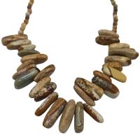 Viva Esencia – Collar de Gemas Naturales de Piedra Mapa | Diseño Largo con Fragmentos Irregulares | Estilo Bohemio Artesanal | Energía Natural y Conexión con la Tierra | Ideal para Regalos Especiales - details 2