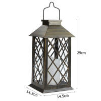Lámpara Solar LED Exterior Forma De Farol Para Jardín Decoración De Pared De Patio Puerta De Terraza Arte De Escultura - details 5