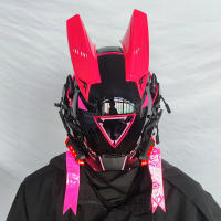 Máscara De Cosplay Cyberpunk Con LED Y Pelucas Dreads Espada Ninja Samurai Regalo De Navidad Y Cumpleaños Para Adultos Unisex - details 7