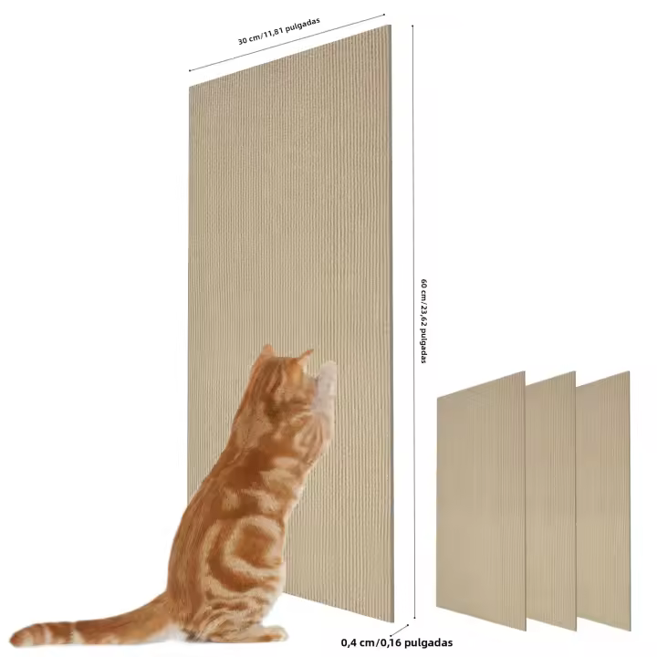 4 Pack Almohadillas De Rascado Para Gatos Trimmable Cubierta De Pelo De Nylon Adhesiva Protectora Para Muebles Y Sofá - 1