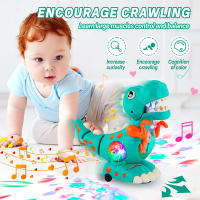 Juguetes para bebés que se iluminan, dinosaurios para gatear, juguete eléctrico interactivo sensorial Montessori para niños, regalo de cumpleaños - details 4
