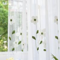 Cortinas De Encaje Bordado Magnolia Para Ventana Del Pasaje Dormitorio Translúcidas Modernas Cortina De Sol Para Hogar - details 3