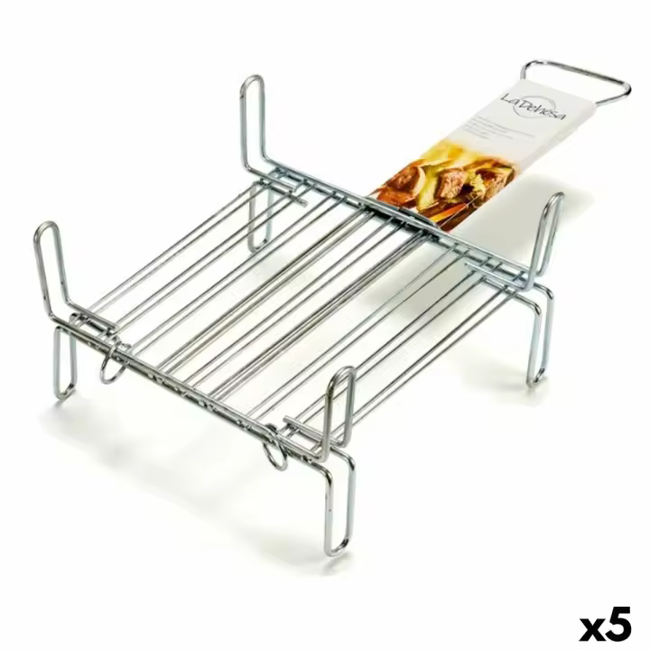 Parrilla Doble 25 x 25 cm Acero zincado (5 Unidades) - 1