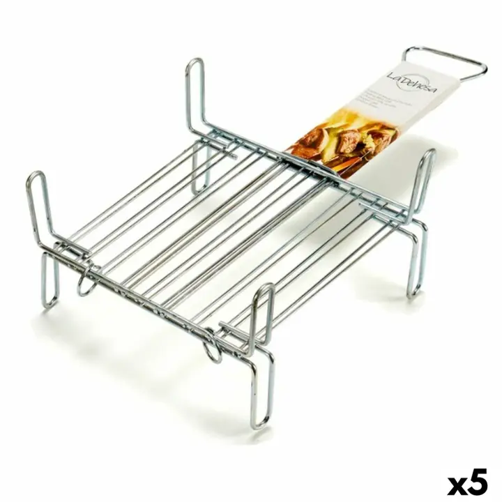 Parrilla Doble 25 x 25 cm Acero zincado (5 Unidades) - 1