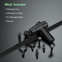 Masajeador De Músculo Portátil Fascia Gun Percusión Profunda Para Atletas Massajeador De Relajación Corporal Material Plástico Negro - details 6