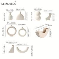 Vaso De Cerámica Nórdico Donut Hueco Para Flores Decoración De Sala De Estar Oficina Y Escritorio Regalo Accesorios Interiores - details 5