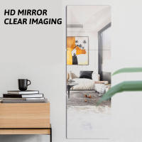 Espejo Largo De Pared Acrílico Suave Para El Hogar Marco Sin Marco Cuadrado Flexible Y Antirrompible Para Baño Sala De Estar Y Armario De Vestir - details 6