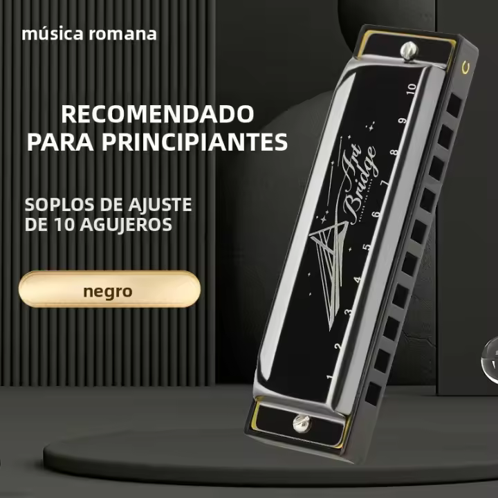 Harmonica Blues De 10 Agujeros En Clave C Con Estuche Diatónica Para Jugador Profesional Principiante Estudiantes Regalos Para Adultos - 1