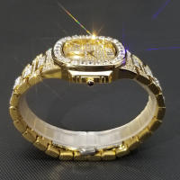 Reloj De Pulsera De Cuarzo Para Hombre MISSFOX Clásico Lujo Con Diamantes Full En Plata Acero Inoxidable Resistente Al Agua Y Shock - details 8
